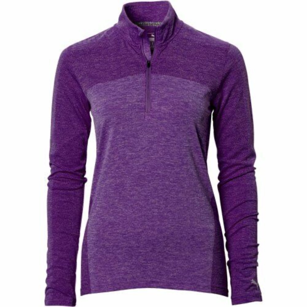 PUMA Women's EVOKNIT Seamless 1/4 Zip Pullover w/ Shadow Creek engraving (Small)